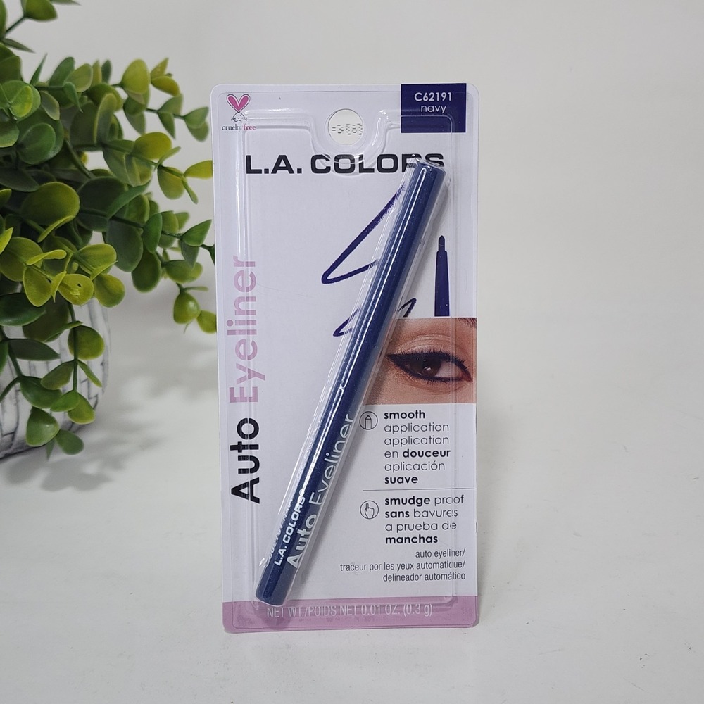 L.A. Colors Auto Eyeliner Navy Blue C62191 Smudge Proof Retractable ~ Brand New
